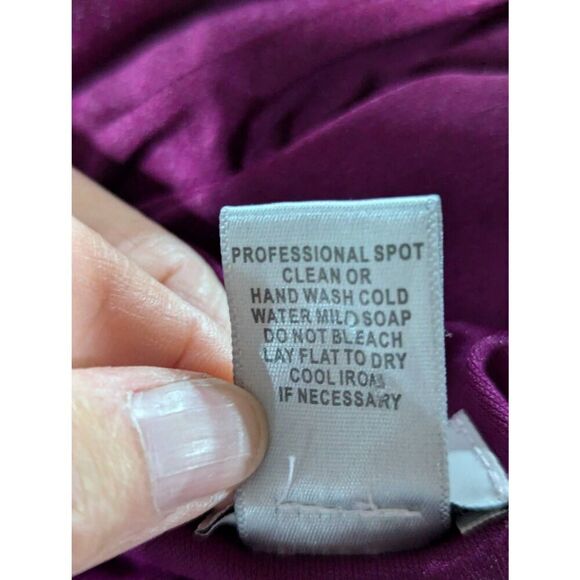 Cache Women's Purple Solid One Beaded Shoulder 80's Bodycon Dress Size 4 - Picture 10 of 10